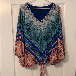 Coco Bianco Blouse with Tie Front
